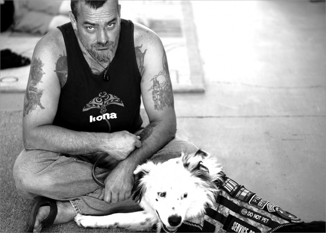 US Navy veteran Dave Jennelle was aboard the USS Tripoli when it hit a mine during Desert Storm. Dave suffered a traumatic brain injury and was diagnosed with post-traumatic stress. He finds solace with his service dog Laddie and together they are blazing new trails. 