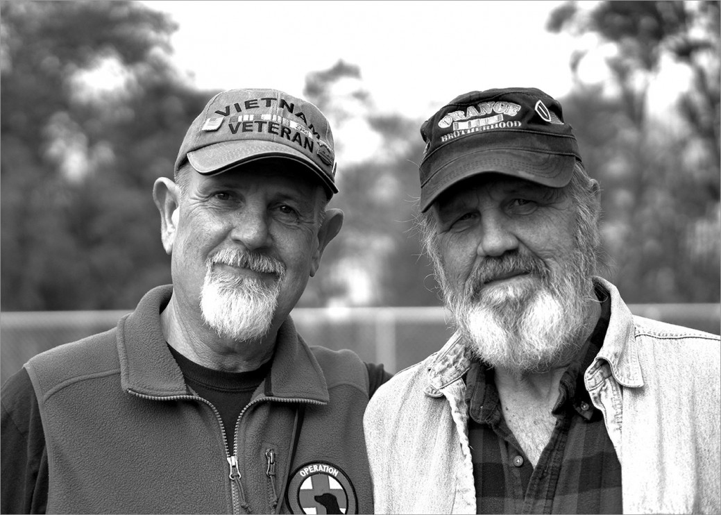 Vietnam Veterans Denny McLaughlin and Ed Shaffer have become best friends since meeting at Operation Freedom Paws. Each of them provide mentorship and friendship to many of the younger veterans and these two are not without humor. They manage to get everyone laughing somewhere along the line in each class.